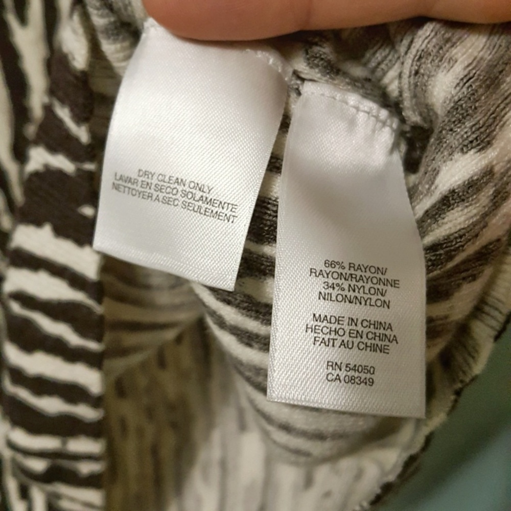 Jones New York Brown Zebra Stripe Knit Sleeveless (JN108) Final Price - Picture 5 of 6